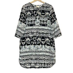 Anthropologie Fig & Flower Women Floral Kendra Tunic Small Size Pockets